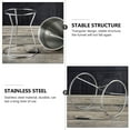 thumbnail image 3 of Raindrops 1Pc Funnel Holder Stand Silver Triangular Stainless Steel for Cooking, 3 of 8