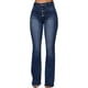 thumbnail image 1 of Jeans lavados de cintura alta con botones y corte de bota, pantalones largos casuales para mujer, pantalones de mezclilla clásico para mujer Xishao ropa, 1 of 2