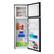 Arctic Chef 10 Cu. ft. Retro Refrigerator, Top Mount Apartment-Size Fridge, Black