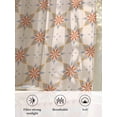 thumbnail image 6 of Sheer Curtains 45 Inch Length, Orange Floral Semi Sheer Curtains Light Filtering Window Treatment, Country Boho Ethnic Art Flowers Motifs Privacy Voile Drapes for Living Room Bedroom 52x45 Inch, 6 of 7