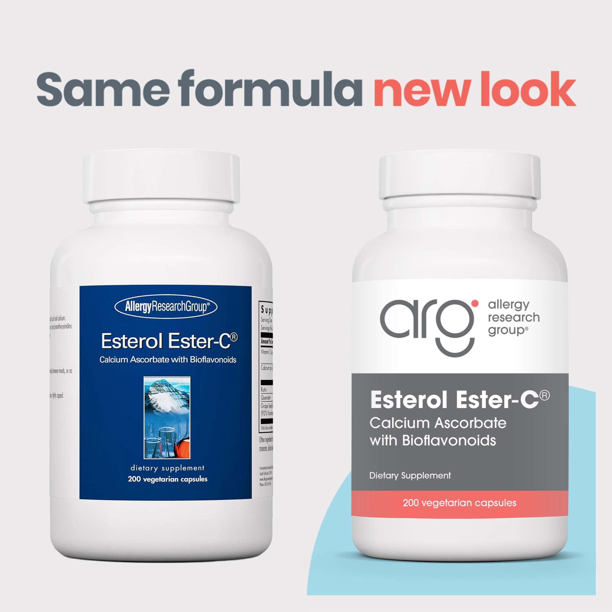 ARG Esterol Ester C - Delivers 1.35 g Vitamin C - Buffered Vitamin C with Bioflavonoids & Quercetin - Immune & Antioxidant Support - 200 Servings - 200 Capsules