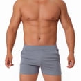 thumbnail image 2 of SGFCWSX Mens Sleep Shorts,Casual Home Shorts with Pockets Boxer Briefs Waistband Lightweight Loungewear Sleepwear Gray Size M, 2 of 7