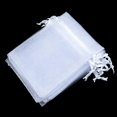 thumbnail image 3 of 25 piezas de bolsas de organza con cordón para regalo, para fiestas, regalos de Navidad, joyas, embalaje, color blanco, 3 of 5