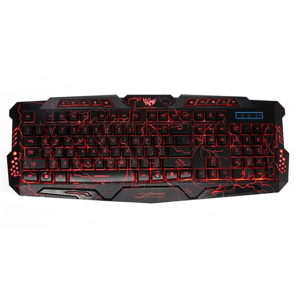 RGB Three Color Backlit Game Keyboard, Supporting 104 Key Wired Keyboard, Suitable For Win7 / 8 / Vista / XP / 2000 And OSX 10.2