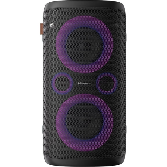 Restored Hisense Ultimate Wireless Outdoor/Indoor Party Speaker with subwoofer, 2.0CH, 300W, IPX4 Waterproof,15 Hour Long-Lasting Battery, Bluetooth5.0, DJ and Karaoke Mode (HP100) (Refurbished)