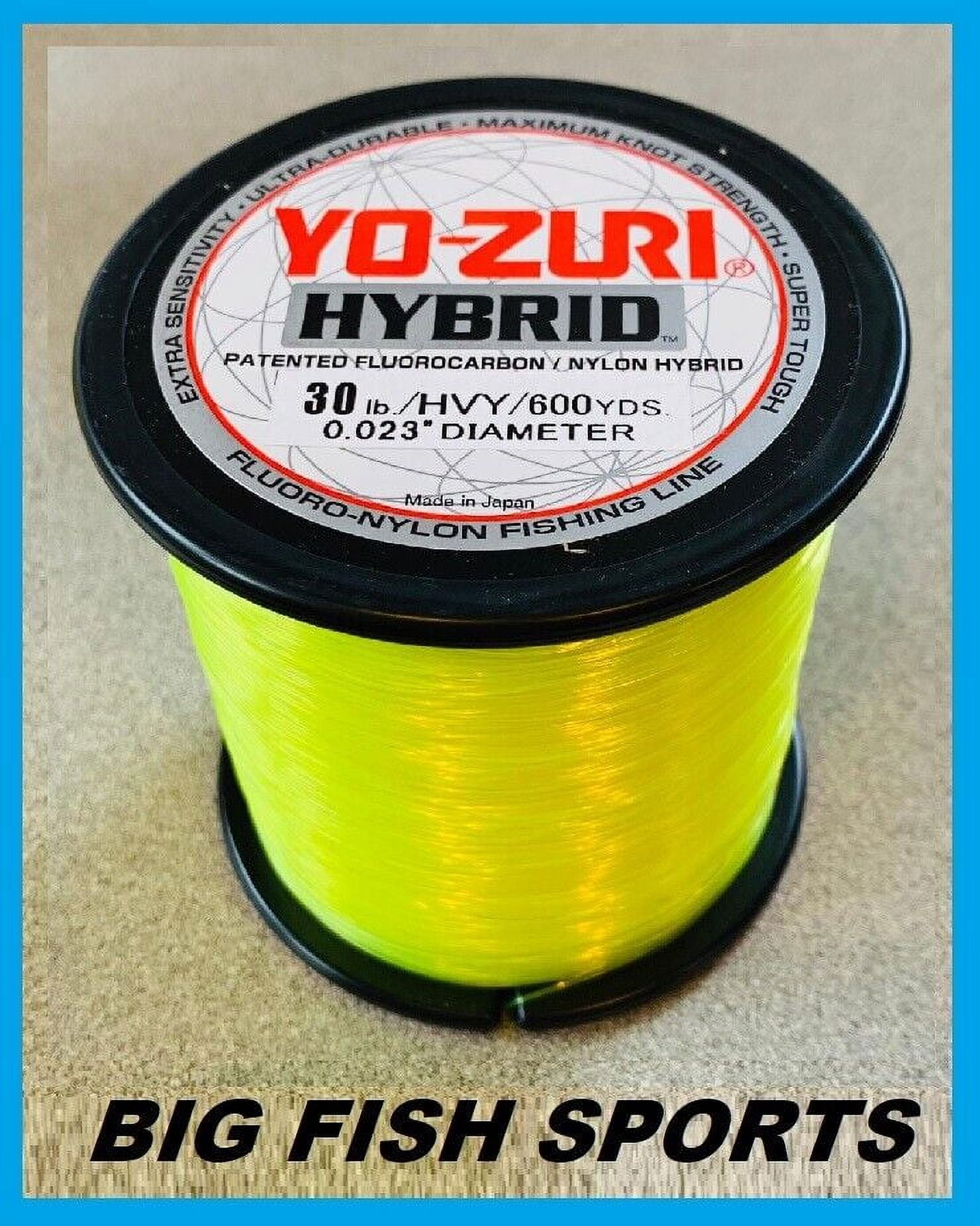 YO-ZURI HYBRID Fluorocarbon Fishing Line 30lb/600yd HIVIS NEW! 