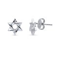 thumbnail image 2 of BERRICLE Sterling Silver Star of David Fashion Necklace and Earrings Set for Unisex, Rhodium Plated, 2 of 13