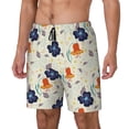 thumbnail image 2 of Uemuo Flower Leaves Pattern Mens Swim Trunks Quick Dry Board Shorts with Mesh Lining, Stretch Beach Shorts Quick Dry No-Chafing Board Shorts-Large, 2 of 9