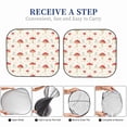 thumbnail image 6 of Rateoe Mushroom Pattern 2 Piece Car Windshield Sun Shade Foldable | Front Windshield Shade for Sun, Heat and UV Rays | Sunshade for Car Front Window-Small, 6 of 6