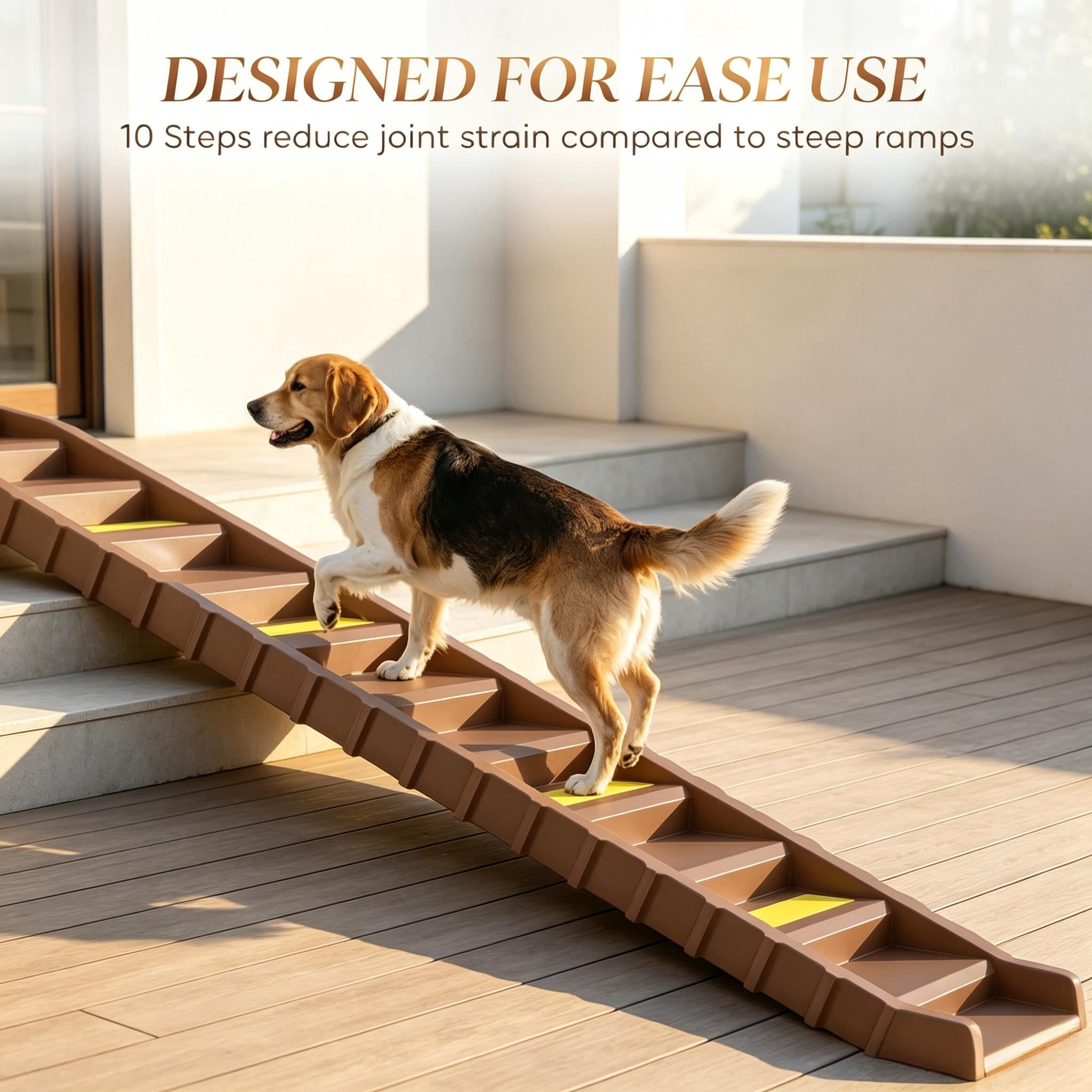 Foldable Dog Stairs Ramp for Car Truck SUV, for Large Medium Small Dogs