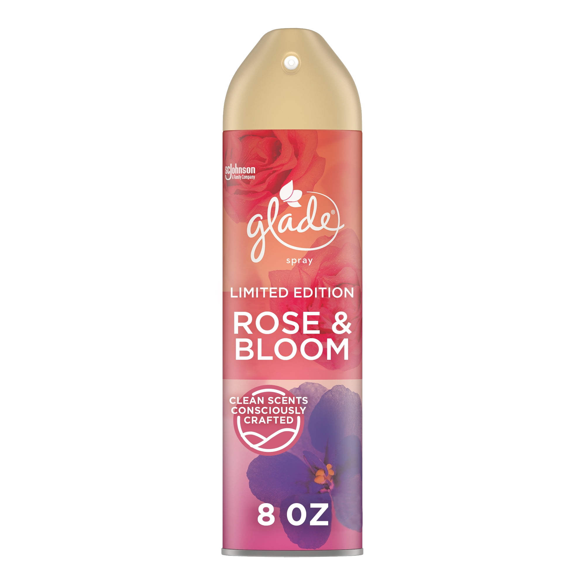 Glade Air Freshener Room Spray, Rose & Bloom, 8 oz