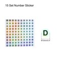 thumbnail image 2 of Uxcell Autocollants Lettres Majuscules, Alphabet D Rond Autocollant pour Inventaire, Rangement, Organisation, 15 Feuilles, 2 of 7