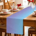 thumbnail image 6 of Blue to Purple Ombre Gradient Shadow Table Runner 70 Inches Long,Kitchen Dining Tablerunners Modern Minimalism Art Linen Table Runners Dresser Scarves for Home Dinner Wedding Holiday Party Decor, 6 of 9