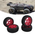 thumbnail image 4 of Rubber Tires, RC Car Wheels Environmentally Friendly Universal Strong Cushioning Weighted Flexible Control  for 1/8 Remote Control Car Black,Red,White, 4 of 7