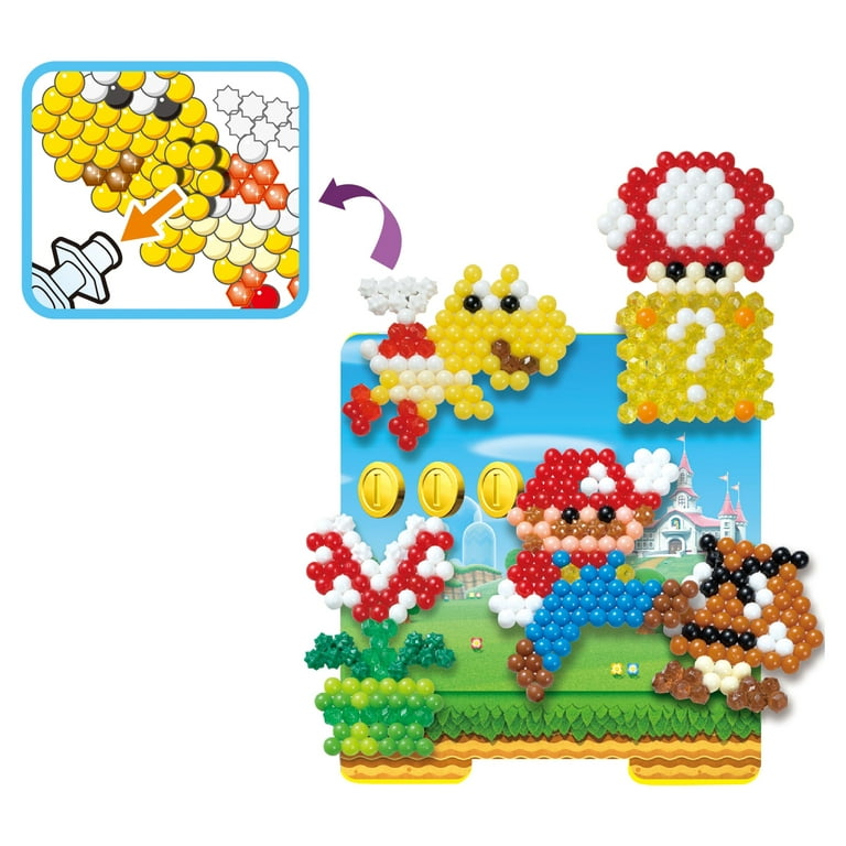 Aquabeads Super Mario Creation Cube, Complete Arts & Crafts Bead Kit for  Children - over 2,500 beads & Display Stand the create Mario, Luigi,  Princess
