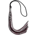 thumbnail image 4 of Endea Graduation Black/Maroon/White Mixed Color Graduation Tassel with Silver Stacked Date Drop, 4 of 5