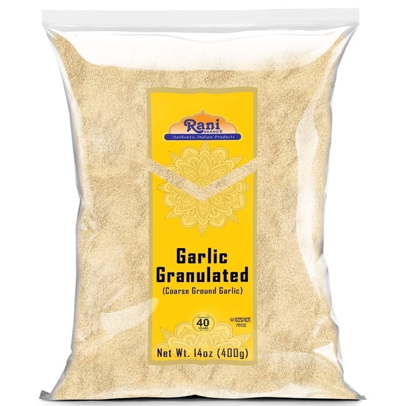Rani Granulated Garlic (Coarse Ground Garlic) 14oz (400g) ~ All Natural | Gluten Friendly | Vegan | NON-GMO | Kosher | No Salt or fillers