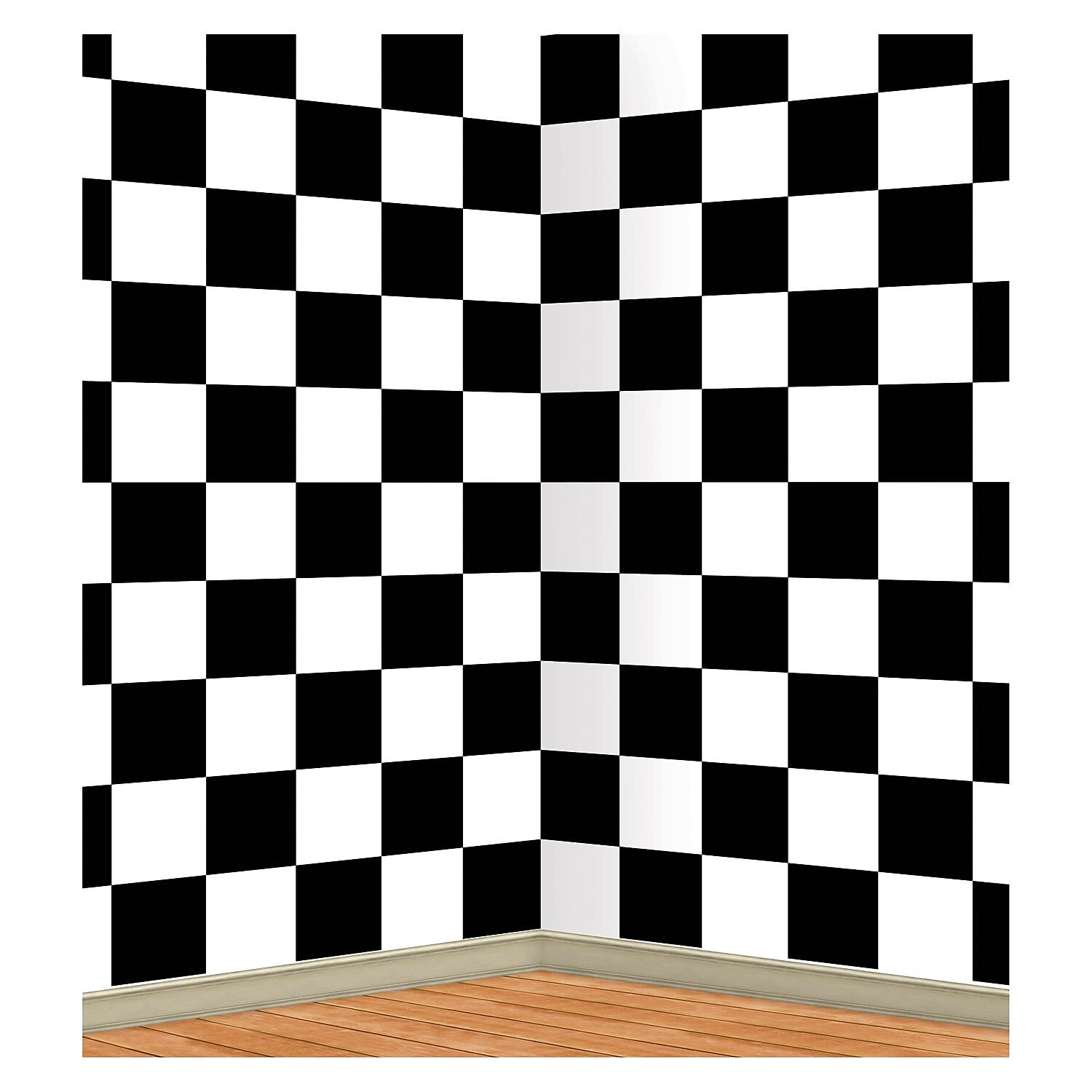 Beistle 52089 Checkered Backdrop 4-Feet by 30-Feet