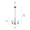thumbnail image 2 of Kichler Lighting - Shailene - 3 Light Mini Chandelier-15.25 Inches Tall and 17.5, 2 of 5