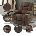 thumbnail image 3 of Holaki Power Lift Recliner Chair with Massage and Heat for Elderly, Overstuffed Wide Power Recliner with USB Ports, Electric Oversized Single Sofa with Dual Cup Holders & Side Pocket, Medium, Brown, 3 of 9