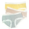 thumbnail image 1 of Culotte Femme Dentelle Rayée 3 Paires Coton Léger Extensible, 1 of 10