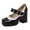 03 Black, variant on Mary Jane Shoes Women,Elegant High Heels Retro Square Toe Dressy Stylish Mary Jane Shoes for Stylish Occasions,Platform Mary Janes for Women,01 Black,6.5