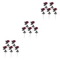 thumbnail image 2 of Inteprter Rosas de poliéster Centros de de Halloween Decoración de fiesta rojo oscuro Type1 NO1, 2 of 6