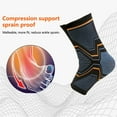 thumbnail image 4 of Visland 1Pc Ankle Protector Sweat Absorption Compression Anti-slip Breathable High Elasticity Injury Recovery Comfortable Ankle Brace Compression Support Sleeve for Sports, 4 of 10