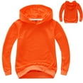 thumbnail image 2 of Dadaria Toddler Sweatshirt 2Y-10Y Toddlers Kids Baby Boys Girls Hooded Solid Thick Coat Sweatshirt Pullover Orange 160,Toddler, 2 of 4