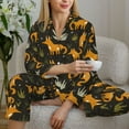 thumbnail image 6 of Picia Funny Fox by the Field Pattern Women’s Long-Sleeve Sleepwear Set - Soft 2-Piece Loungewear with Pockets, Comfy PJs for Relaxing Nights-Large, 6 of 7