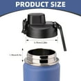 thumbnail image 3 of Less Than 5 Glass&Bottle Replacement Lid for Water Bottle Black Lid Replacement Compatible with Lid 12oz 22oz 32oz 42oz 62oz Plastic & Stainless Water Bottle Nozzle with Button Lock, 3 of 9