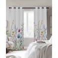 thumbnail image 3 of Spring Floral Blackout Curtains 45 Inches Long for Bedroom, Colorful Botanical Wildflower Summer Thermal Insulated Room Darkening Black Out Window Curtain Panels Grommet Drapes for Living Room, 3 of 8