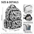 thumbnail image 4 of FKELYI Black Leaf Raven Print 17 Inch School Bookbag for Kids Backpack Spacious Schoolbag for Elementary Student Casual Daypack with Multi-Pockets Travel Knapsack for Boys, 4 of 7