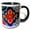 Black/White, variant on 3drose, Colorful Ceramic Red Blue Flowers Decoration, Mexico, 11oz Two-tone Black Mug