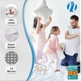thumbnail image 3 of Premium 100% Cotton Zippered Pillow Protector - Queen Size White 2 Pack 300 Thread Count Hypoallergenic Bed Pillowcase with Zipper Breathable Encasement Cover, 3 of 4