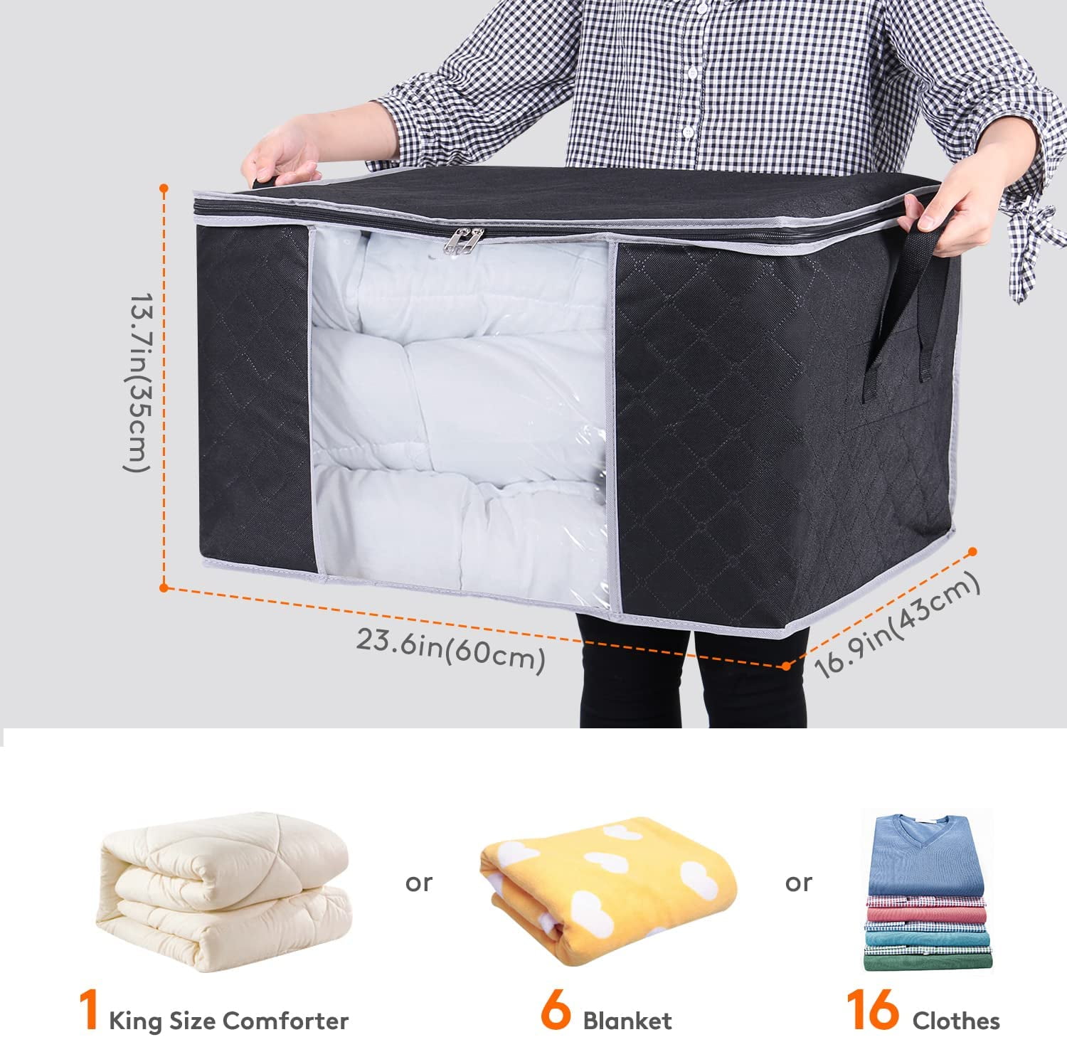 Clothes Storage Bags, Foldable, Clear Window - Lifewit – Lifewitstore
