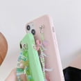 thumbnail image 4 of Compatible with iPhone 13 Pro Max Candy Color Chain Case Bracelet Wrist Strap Cute Pretty Luxury Soft Silicone Ultra Slim Shockproof Protective Cover for Girly Women Green, 4 of 10