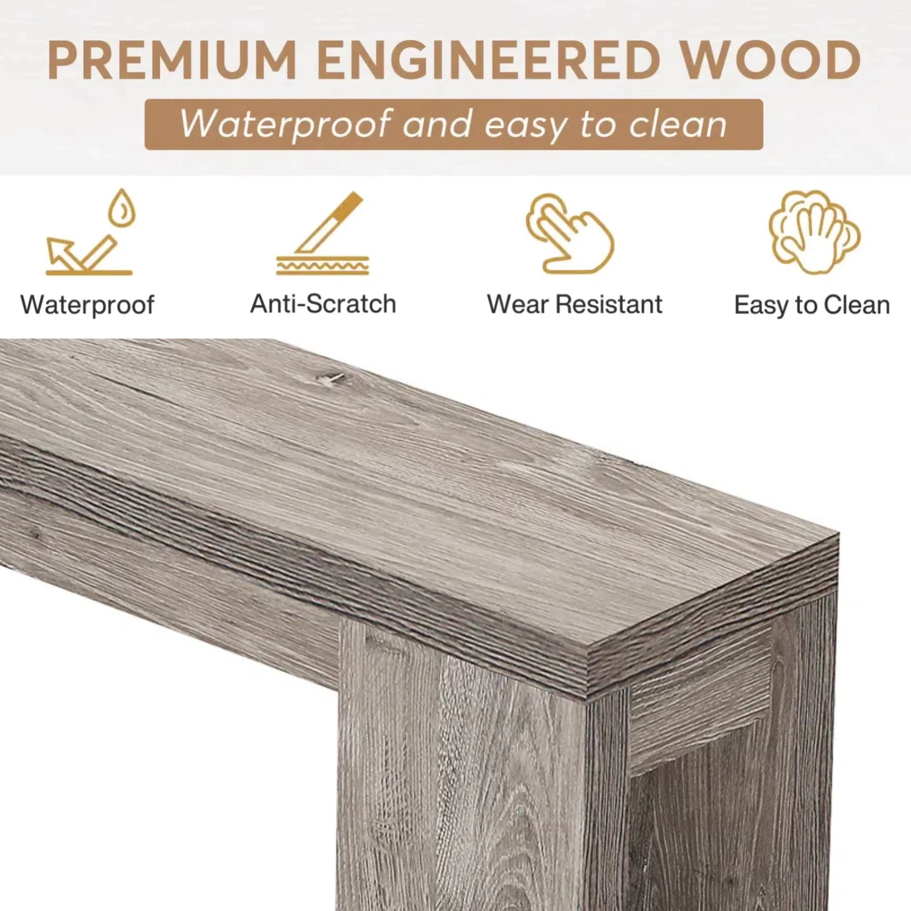 Fnova 70.9" Extra Long Console Table, Wide Sideboard Sofa Table, Farmhouse Entryway Table Behind Couch Accent Table for Living Room Hallway Home Decor Furniture