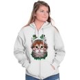 thumbnail image 5 of Irish Cat Lover St Patricks Day Zip Hoodie Sweatshirt Women Brisco Brands M, 5 of 6