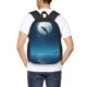 thumbnail image 4 of Fotbe Night Sky Moon Dolphin Mochila para Hombre y Mujer - Tela Oxford 600D Resistente - Mochila Impermeable de Gran Capacidad para Escuela, Viajes y Senderismo, 4 of 6