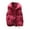 Hot Pink, variant on FRSASU Women'S Plus Size Coat ,Pocket Vest Coat Short Jacket Winter Sleeveless Turn Down Collar Zipper Solid Outerwear