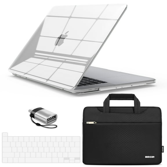 IBENZER Hard Shell Case for MacBook Pro 16 Inch A2141 Release 2020 2019, Hard Shell Case with Bag & Keyboard Cover & Type C for Old Version Mac Pro 16’’, Crystal Clear, W-T16-CYCL 3