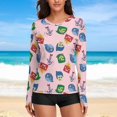thumbnail image 6 of Inside Out Women's Sunscreen Shirt Long Sleeve Workout Tops Crewneck Soft Comfy Tees Casual T-Shirt XL, 6 of 7