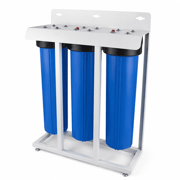 Filtro De Agua Para Toda La Casa 3 Etapas Big Blue 4.5" x 20" Con Base Metálica