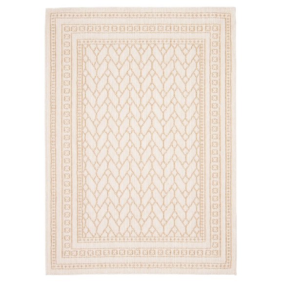 Francesca Tapis en Polypropylène Taupe 5 Pieds0 Pouces x 7 Pieds0 Pouces