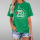 thumbnail image 3 of Mujeres de Verano de Manga Corta de Cuello Redondo Impreso Regular Sexy, Blusa Casual de Poliéster para Fiesta, Diario Y Toda la Temporada, 3 of 4
