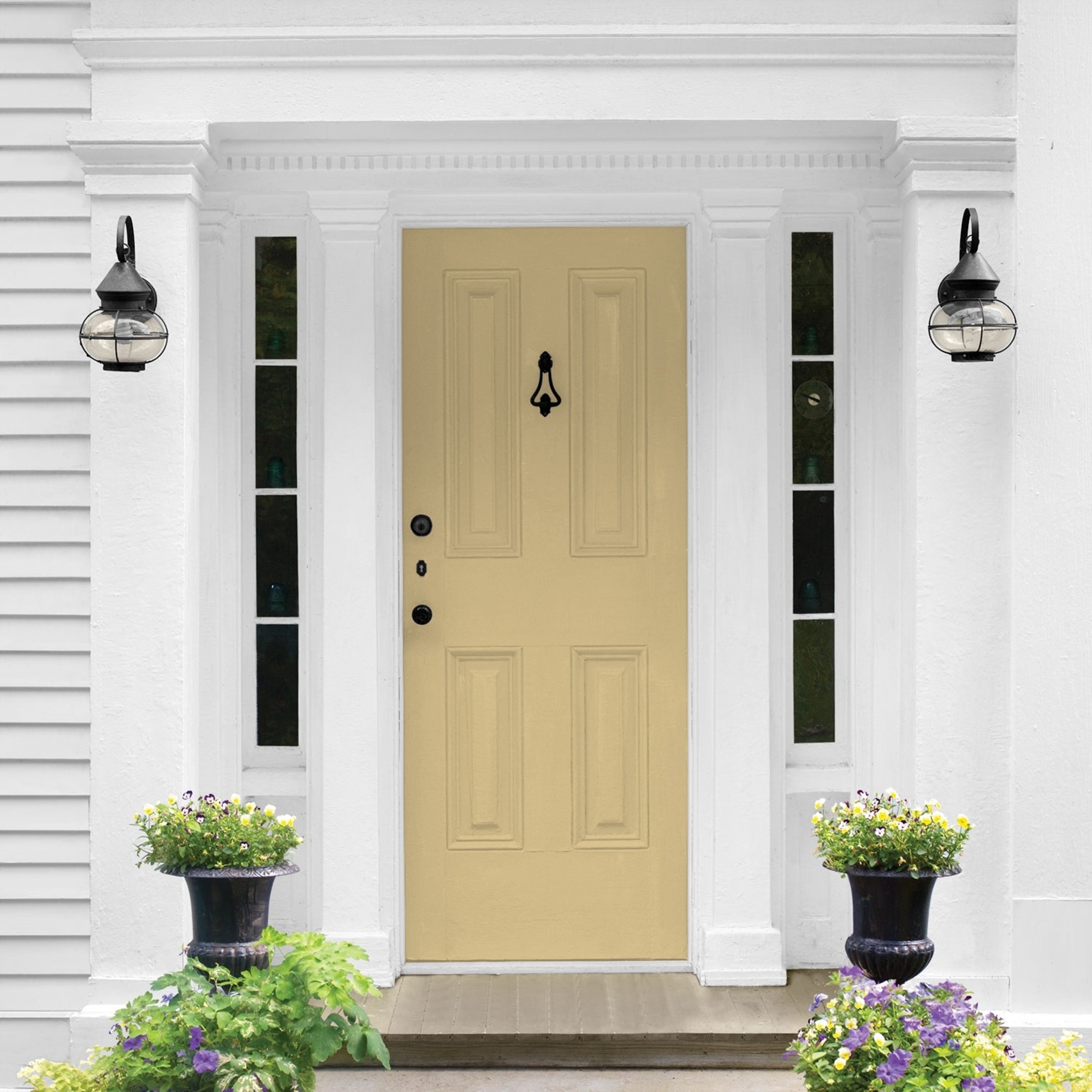 Glidden One Coat Appalachian Trail / Yellow Semi-Gloss Exterior Paint with Primer, 1 Gallon