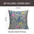 thumbnail image 2 of LALILO Throw Pillow Covers Beautiful Floral With Paisley Black Cushion Cover 18" x 18", 2 Pack, 2 of 6