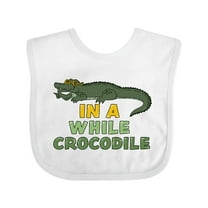 Inktastic In a While Crocodile with Cool Green Crock in Sunglasses Boys or Girls Baby Bib