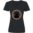 thumbnail image 3 of Inktastic Black Lab Dog Labrador Retriever Women's V-Neck T-Shirt, 3 of 5